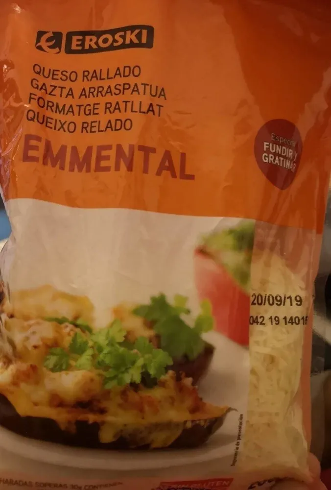 Emmental queso rallado