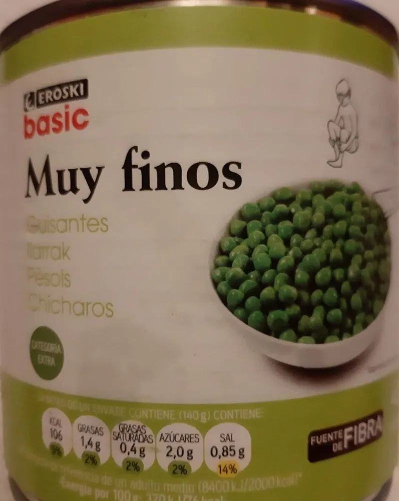 Guisantes muy finos