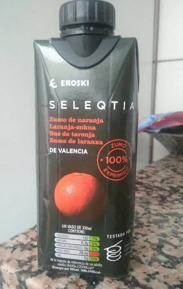 Zumo de naranja de Valencia