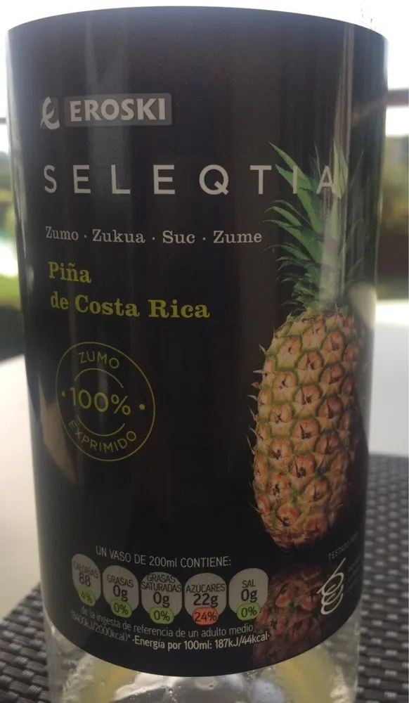 Zumo de piña de costa rica