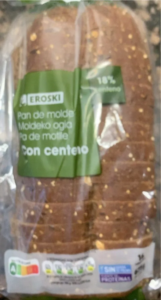 Pan de molde con centeno