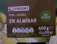 Pera en almibar en dados