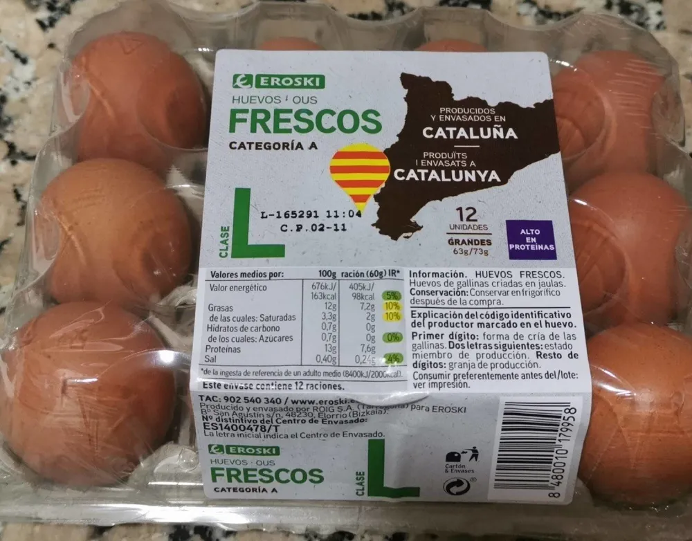 Huevos frescos clase L