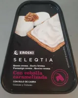 Queso crema con cebolla caramelizada