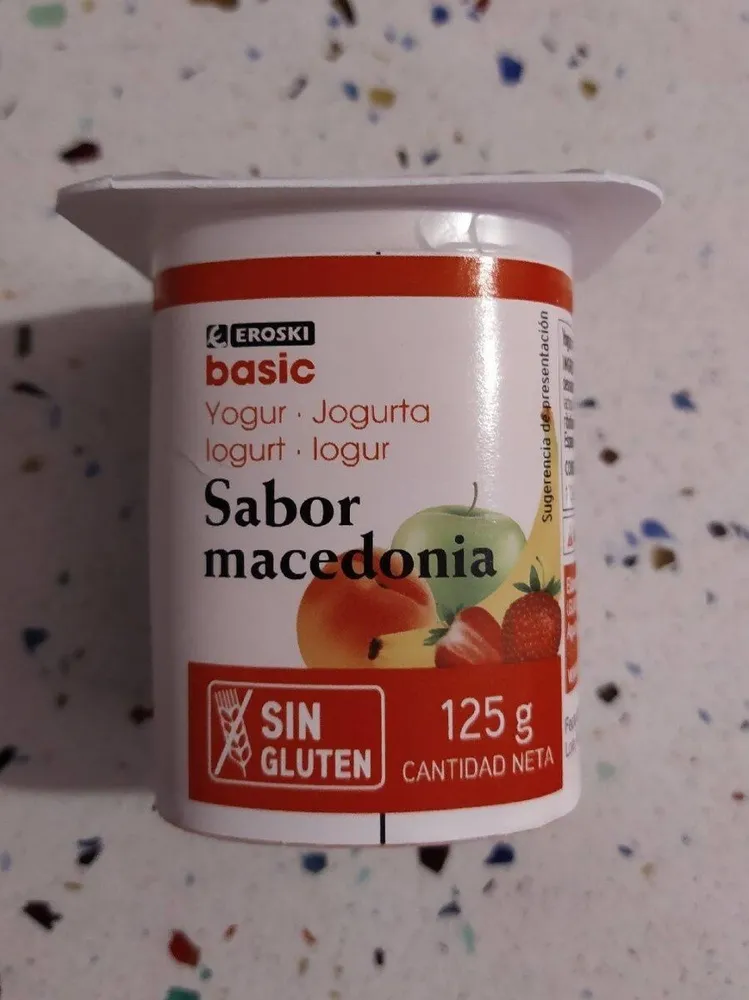 Yogur sabor macedonia