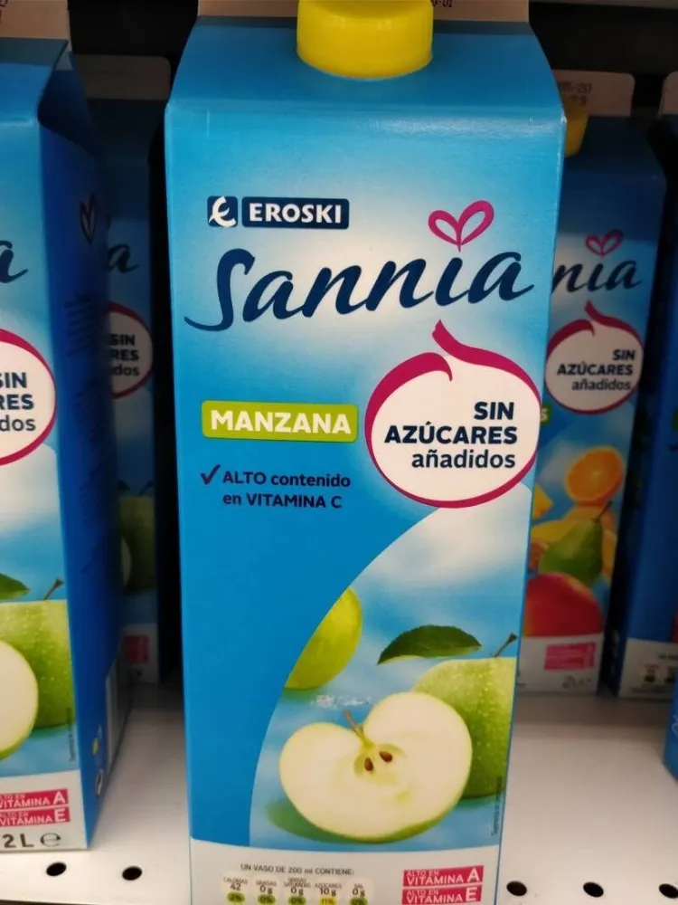 Zumo de manzana sin azucares