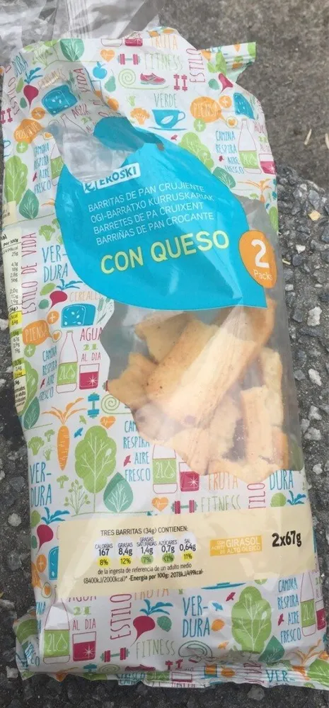 Barritas de pan crujientes de queso
