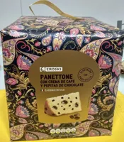 Panettone con crema de café y pepitas de chocolate