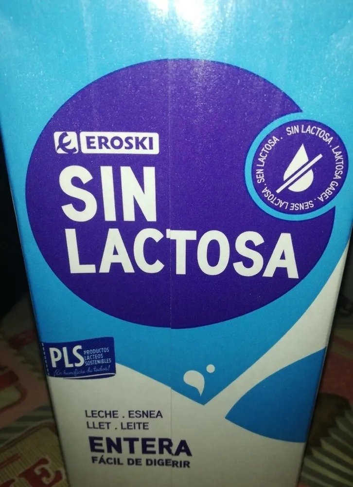 Leche sin lactosa entera