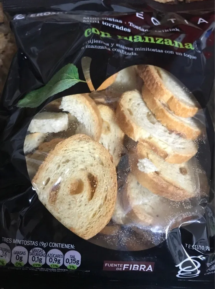 Mini tostas con manzana