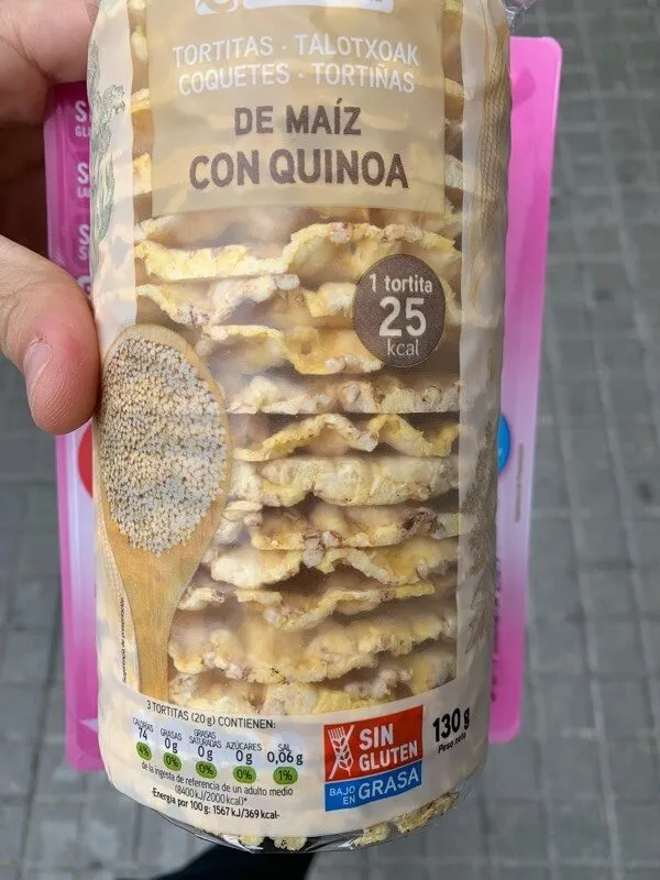 Tortita de maiz con quinoa