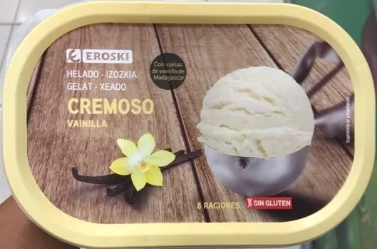 Helado cremoso de vainilla