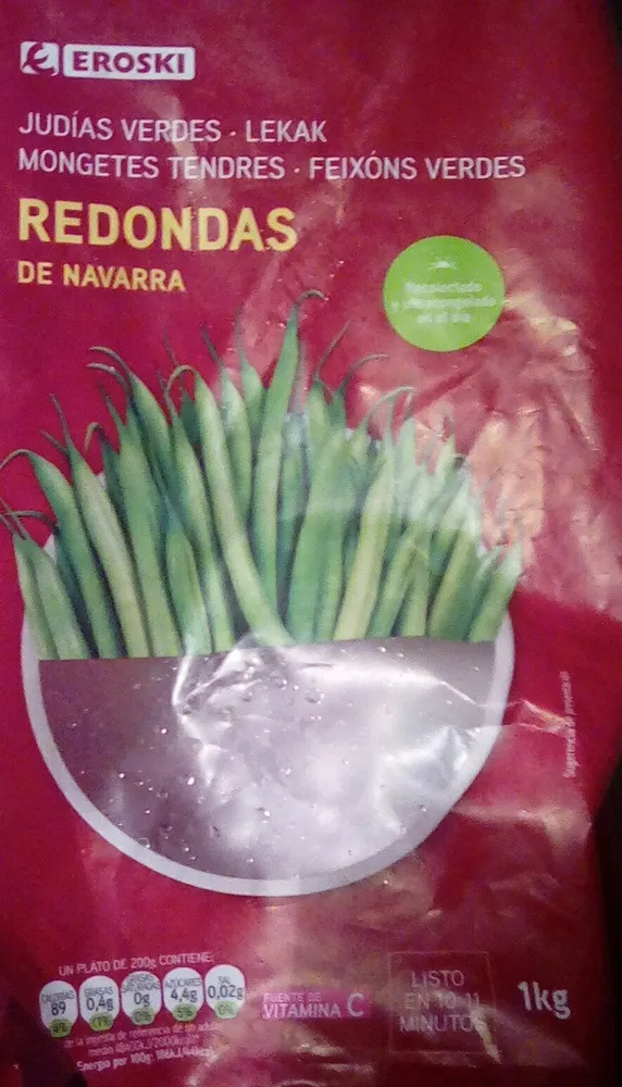 Judías verdes redondas de Navarra