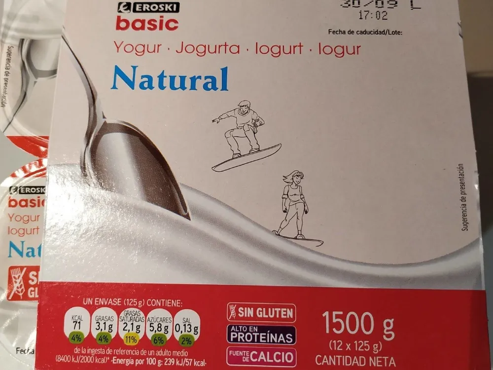 Yogur natural