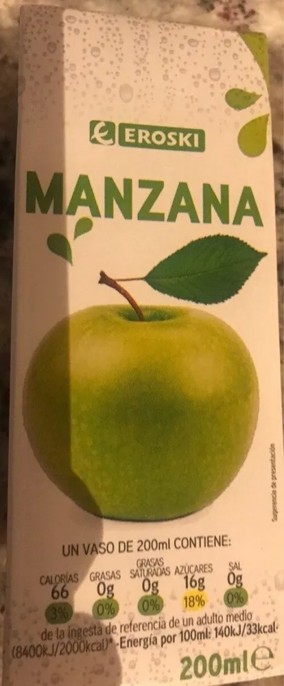 Zumo de manzana