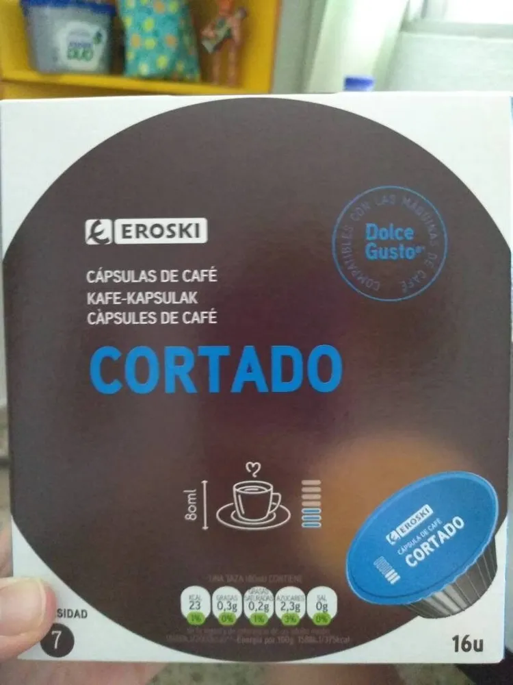 Capsula de café cortado