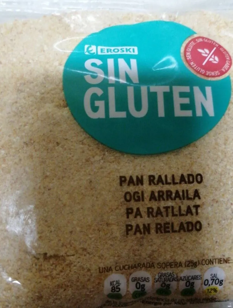 Pan rallado sin gluten