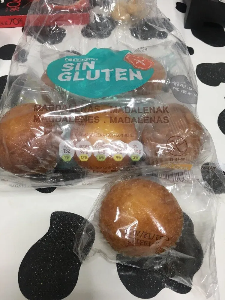 Magdalenas sin gluten