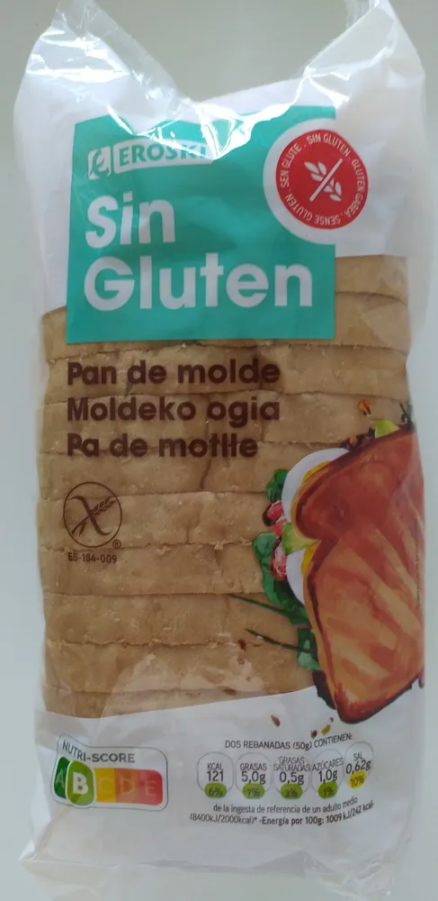 Pan de molde sin gluten