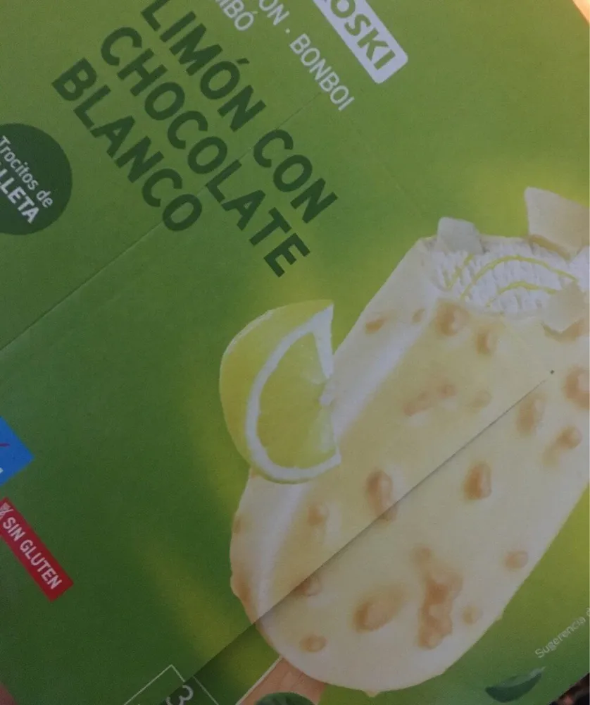 Bombón limón con chocolate blanco