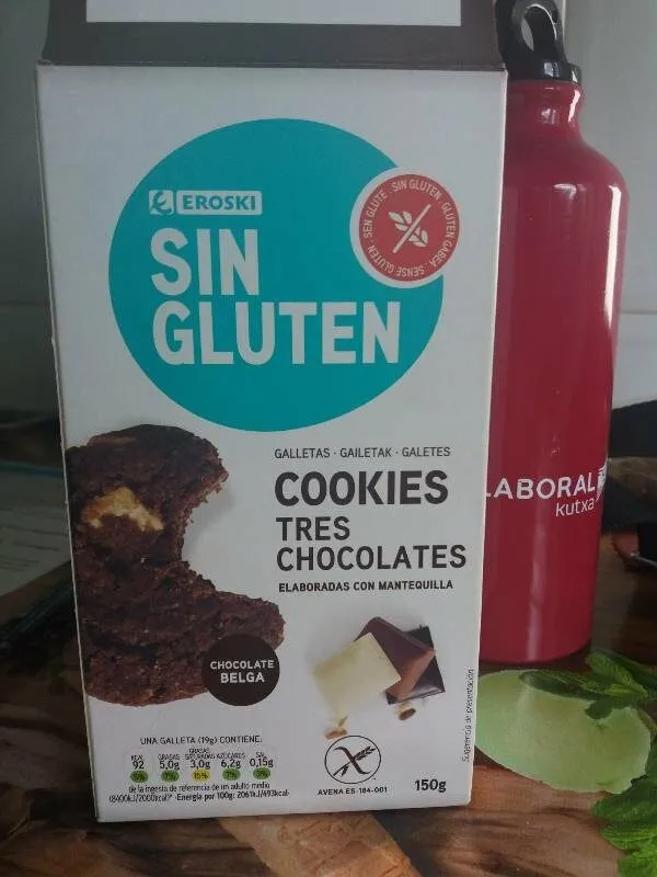 Cookies sin gluten tres chocolates