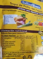 Sopa de pollo con fideos