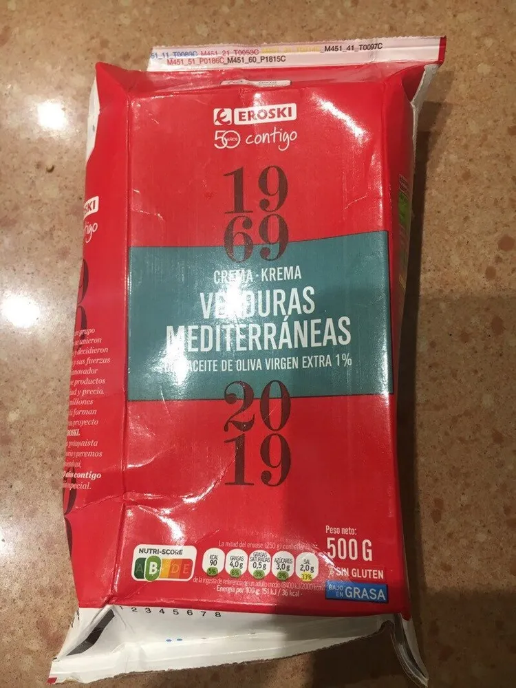 Crema de verduras mediterráneas