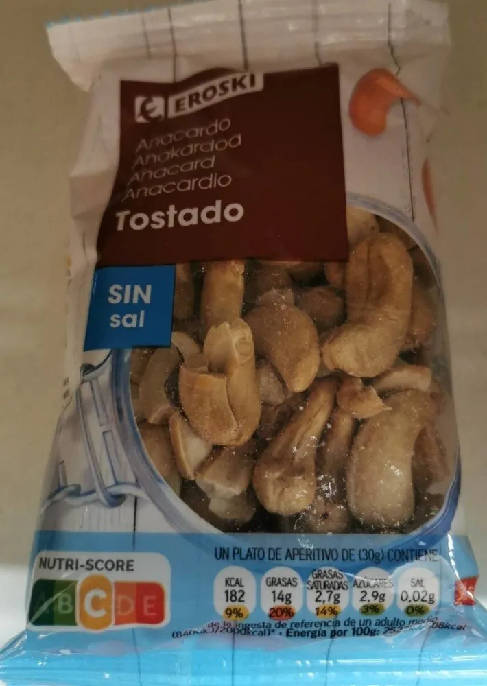 Anacardo tostado