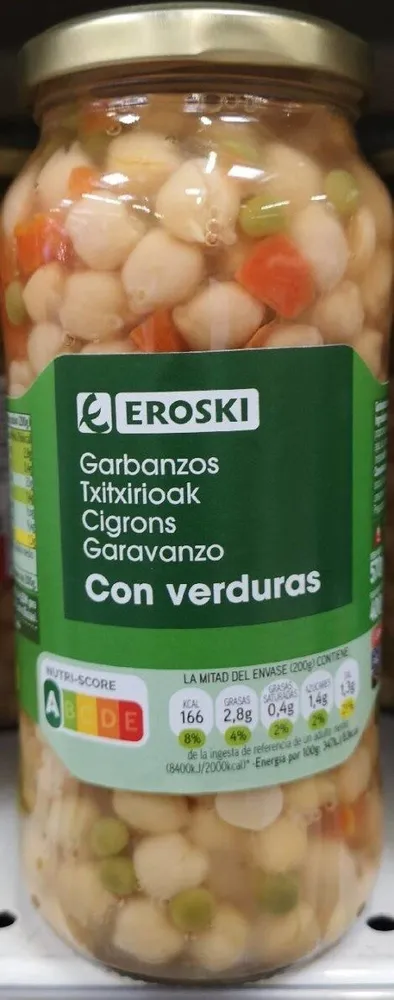 Garbanzos con verdura