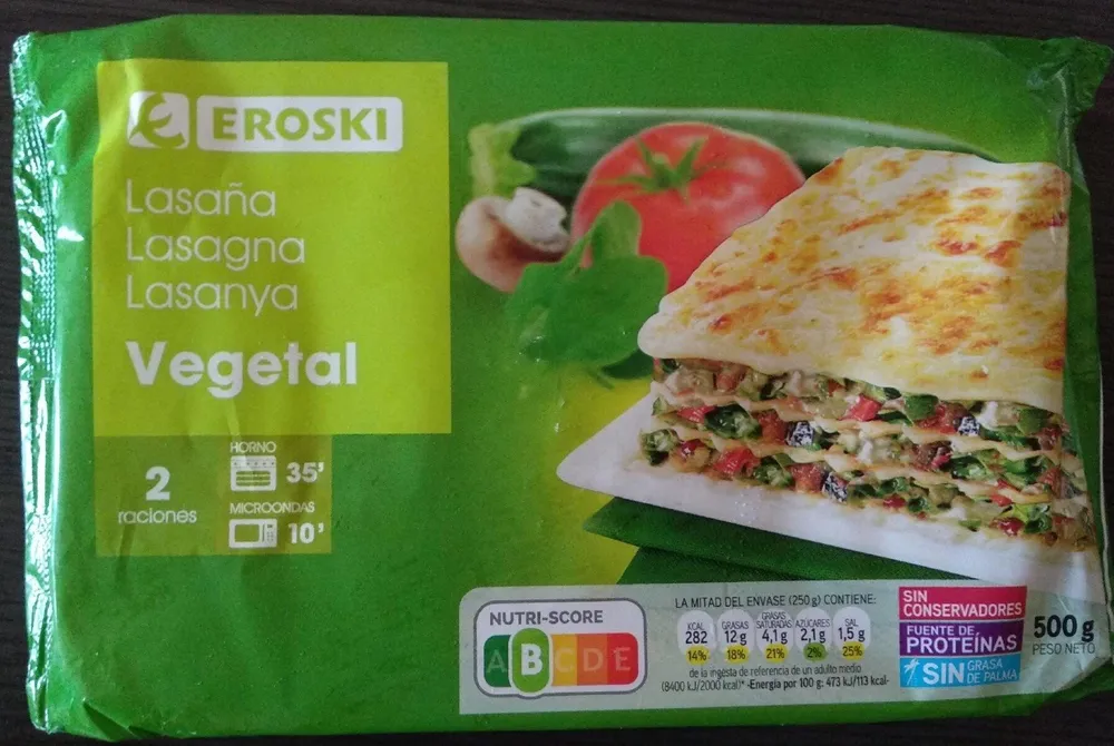 Lasaña vegetal