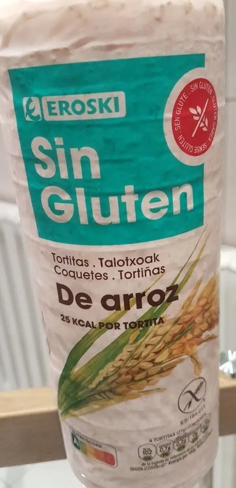 Tortitas de arroz sin gluten