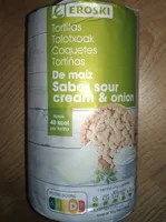 Tortitas de maíz sabor sour cream & onion