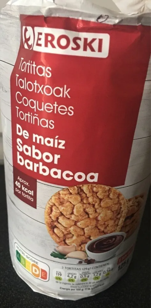 Tortitas de maiz sabor barbacoa