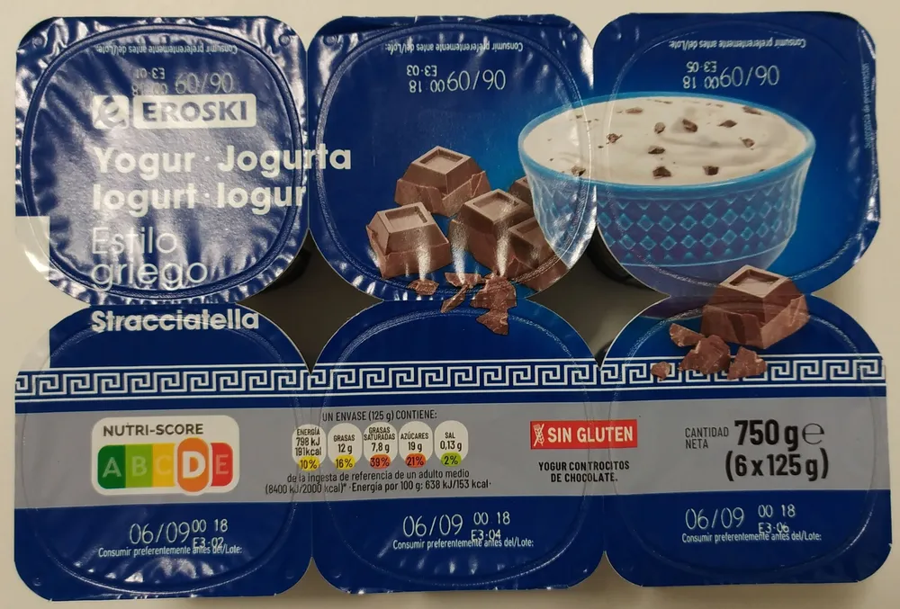 Yogur. Estilo griego Stracciatella