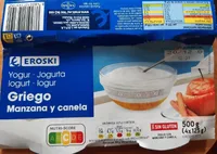 Yogur griego manzana y canela