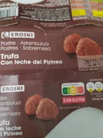 Postre de trufa con leche del Pirineo