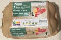 Huevos frescos de gallinas criadas en el suelo
