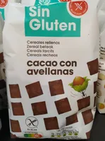 Cereales rellenos de cacao con avellanas sin gluten