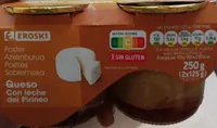 Postre queso con leche del pirineo