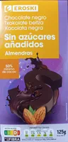Chocolate negro sin azúcares con almendras