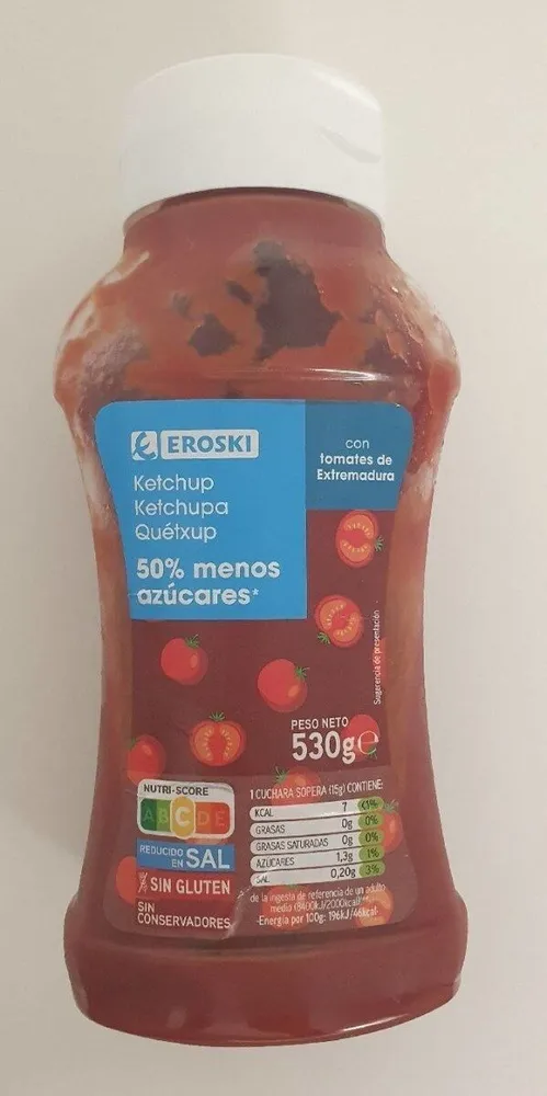 Ketchup Eroski 50% menos azucares