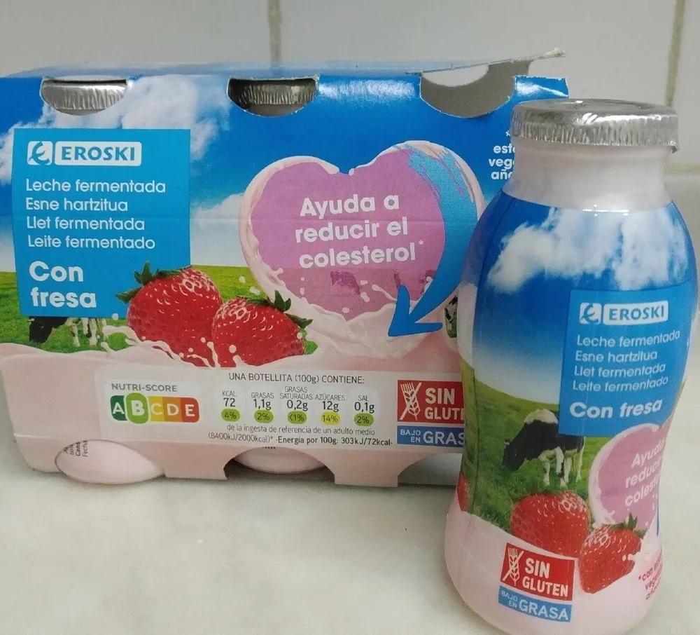 Eroski reducción colesterol (fresa)