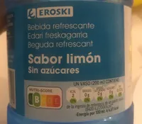 Bebida refrescante sabor limon sin azucares