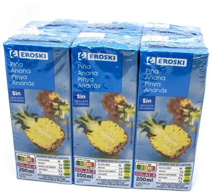 Zumo de piña sin azúcares añadidos