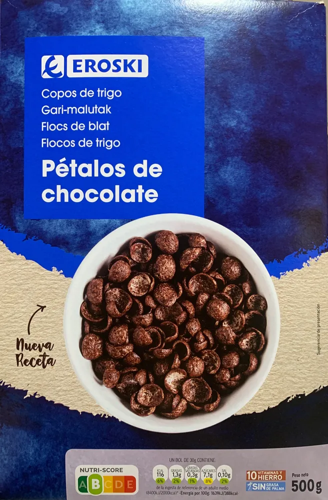 Pétalos de chocolate