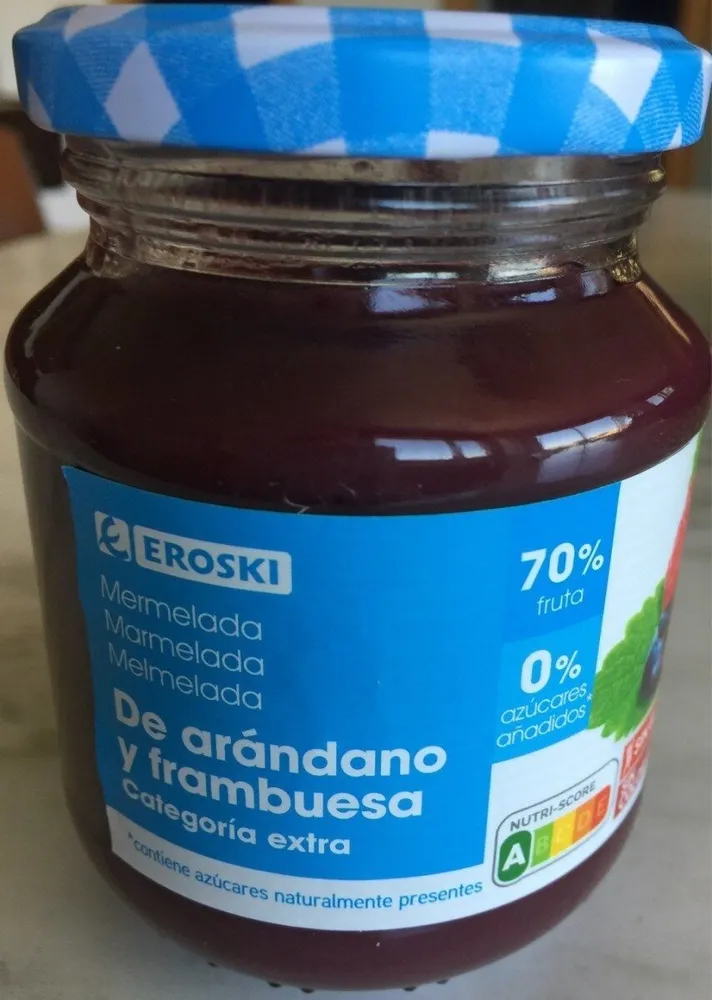 Mermelada de arándano y frambuesa