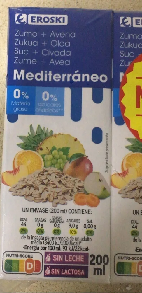 Zumo + avena mediterraneo