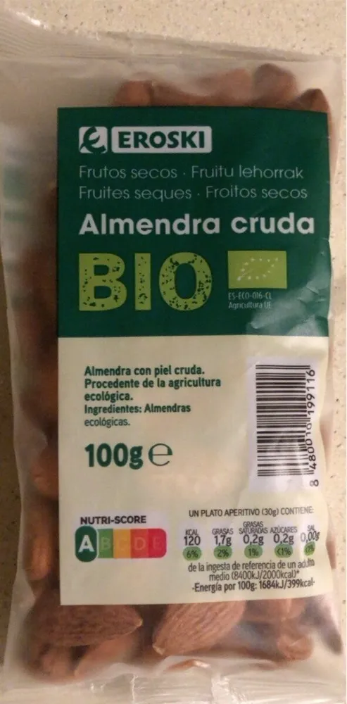 Almendra cruda Bio