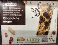 Barritas de frutos secos chocolate negro