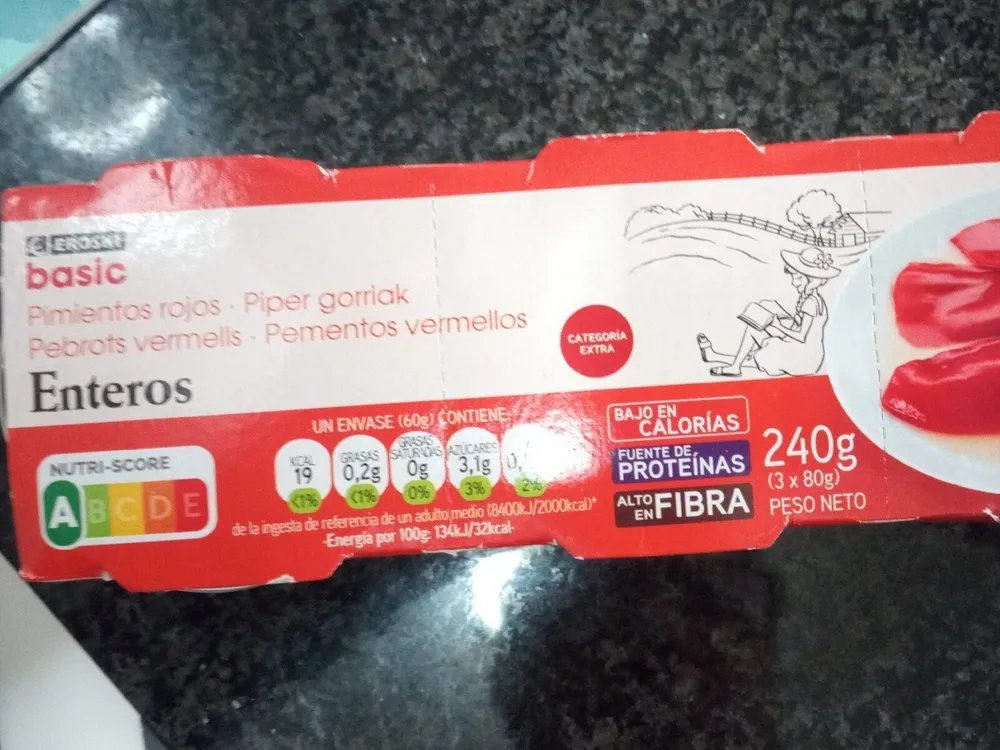 Pimientos rojos enteros